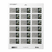 Wilde Weiße Rosen Danke, Label 1 Adressaufkleber (Vorne)