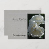 Wilde weiße Rosen in Erinnerungsankündigung Einladung (Vorne/Hinten)