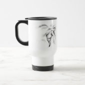 Wilde weißes PferdeTasse Reisebecher (Links)