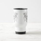 Wilde weißes PferdeTasse Reisebecher (Mittel)