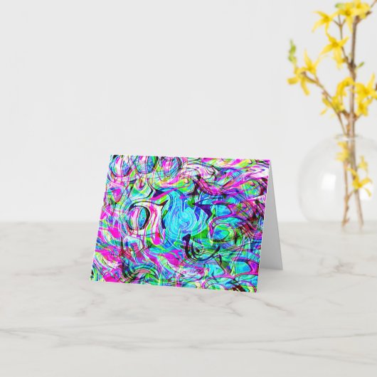 Wilde Wellen....... Karte (Gelbe Blume)