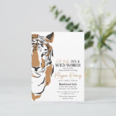 wilde Welt Dschungeliger Junge Dusche einladen Postkarte (Stehend Vorderseite)