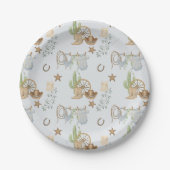 Wilde Westen Baby Cowboy Pappteller (Vorderseite)