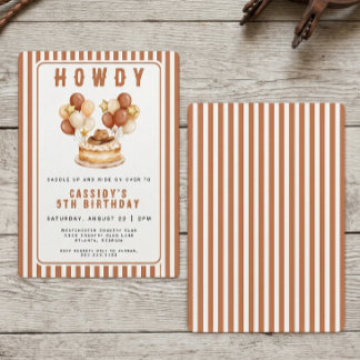 Wilde Western Cowgirl Country Western Geburtstagsf Einladung