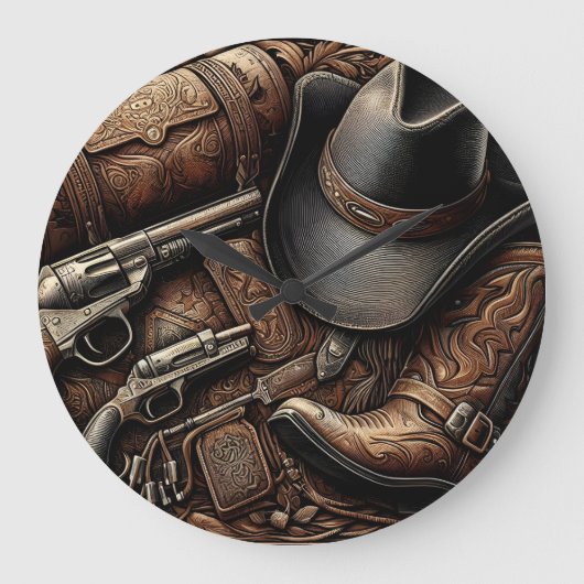 Wilde Westschätze Große Wanduhr (Vorderseite)