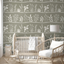 Wilde Wiese Minimalistische Botanische Silhouette