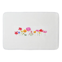 wilde Wiesen-Blumen Badematte