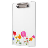 wilde Wiesen-Blumen Klemmbrett (Links)