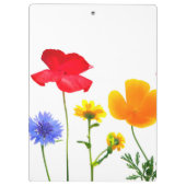 wilde Wiesen-Blumen Klemmbrett (Rückseite)