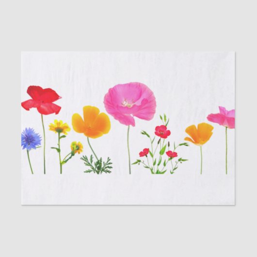 wilde Wiesen-Blumen Seidenpapier (Vorderseite)