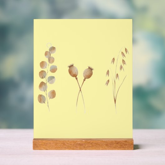 Wilde Wiesen ernten Acrylschild (Neutral)