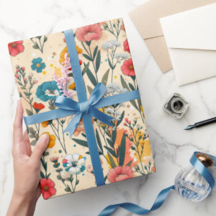 Wilde Wiesen-Splash Geschenkpapier