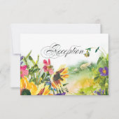 Wilde Wiesenblumen Hochzeitsempfangskarte Einladung (Vorderseite)
