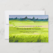 Wilde Wiesenblumen Hochzeitsempfangskarte Einladung (Rückseite)