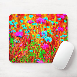 Wilde Wiesenblüte im Pop Art Style Mousepad