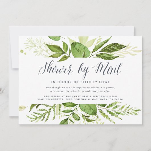 Wilde Wiesenbridal- oder Babydusche per Post Einladung (Vorderseite)