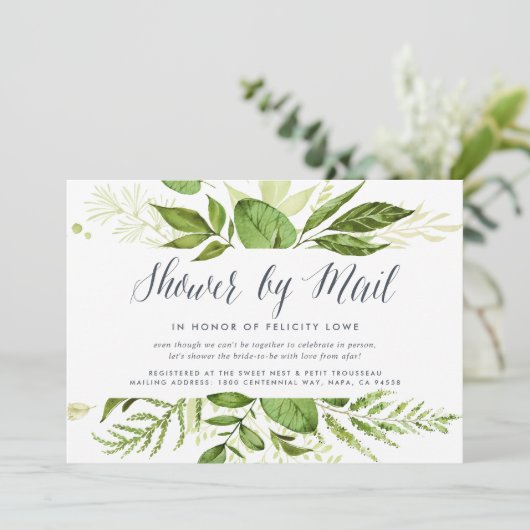 Wilde Wiesenbridal- oder Babydusche per Post Einladung (Stehend Vorderseite)