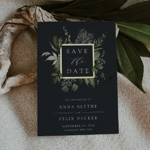 Wilde Wiesenfoil Save the Date Karte
