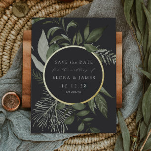 Wilde Wiesenfoil Save the Date Karte