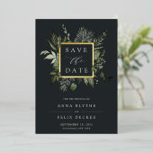 Wilde Wiesenfoil Save the Date Karte (Stehend vorne)