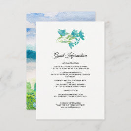 Wilde Wiesenfrühlingsgebirge Hochzeitdetails Begleitkarte