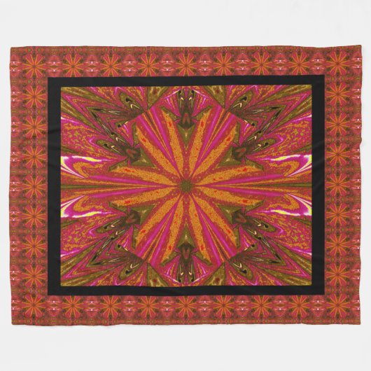 Wilde Wildblumen 12 Fleecedecke (Vorderseite (Horizontal))