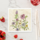 Wilde Wildblumen auf Papierservietten (Beispiel)