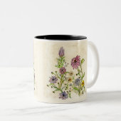 Wilde Wildblumen Zweifarbige Tasse (VorderseiteRechts)