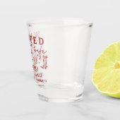 Wilde Wilde Frau Rot Junggesellinnenabschied Gesch Schnapsglas (Rechts)