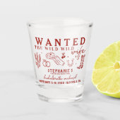 Wilde Wilde Frau Rot Junggesellinnenabschied Gesch Schnapsglas (Vorderseite)