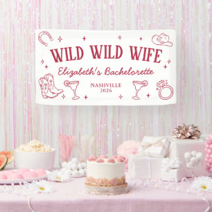 Wilde Wilde Frau Western Junggesellinnenabschied Banner