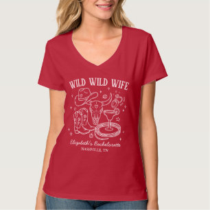 Wilde Wilde Frau Western Junggesellinnenabschied T-Shirt