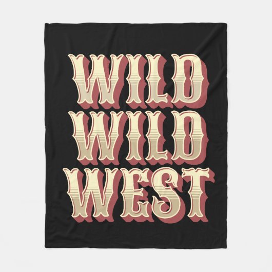 Wilde Wilde Westen Fleecedecke (Vorderseite)