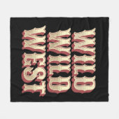 Wilde Wilde Westen Fleecedecke (Vorderseite (Horizontal))