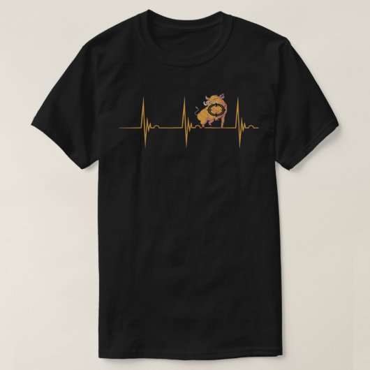 Wilde Wildschweine Jagd Heartbeat Ekg Pulse Wild H T-Shirt (Design vorne)