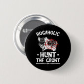 Wilde Wildschweine Jagd Jagd Die wilde Wildschwein Button (Vorne & Hinten)