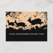 Wilde Wildschweine und Rehe: Deutsche Silhouette / Visitenkarte (Rückseite)