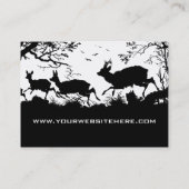 Wilde Wildschweine und Rehe: Deutsche Silhouette / Visitenkarte (Rückseite)