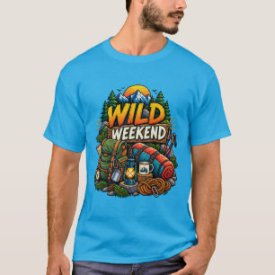 Wilde Wochenend-Camping-Abenteuer Bergcamping De T-Shirt