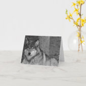 Wilde Wolf-Anmerkungs-Karte Karte (Gelbe Blume)