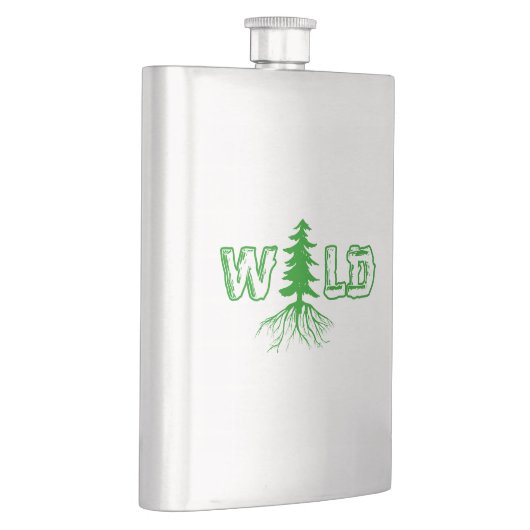 Wilde Wurzeln im Freien Flachmann (Rechts)