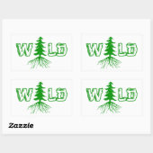 Wilde Wurzeln im Freien Rechteckiger Aufkleber (Blatt)