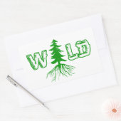 Wilde Wurzeln im Freien Rechteckiger Aufkleber (Umschlag)