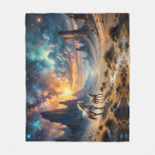 Wilde Wüstenlandschaft und Fohlen Fleecedecke (Vorderseite)