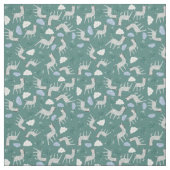 Wilde Zebra-Pferde Aquarellkinder blau Stoff (Muster)