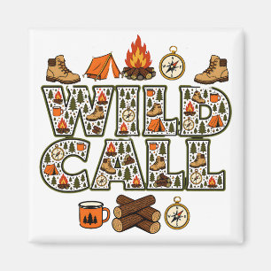 Wilde Zelttour Camping Wandern Outdoor-Abenteuer Magnet