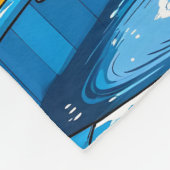 Wilde Ziege Sommer Retro Pool Splash Fleecedecke (Ecke)