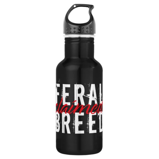 Wilde Zucht behauptete Wasser-Flasche Edelstahlflasche (Vorderseite)