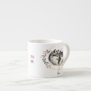 Wilde Zuneigung - Wölfe in Liebe Illustration Espressotasse