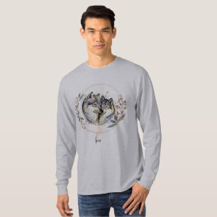 Wilde Zuneigung - Wölfe in Liebe Illustration T-Shirt